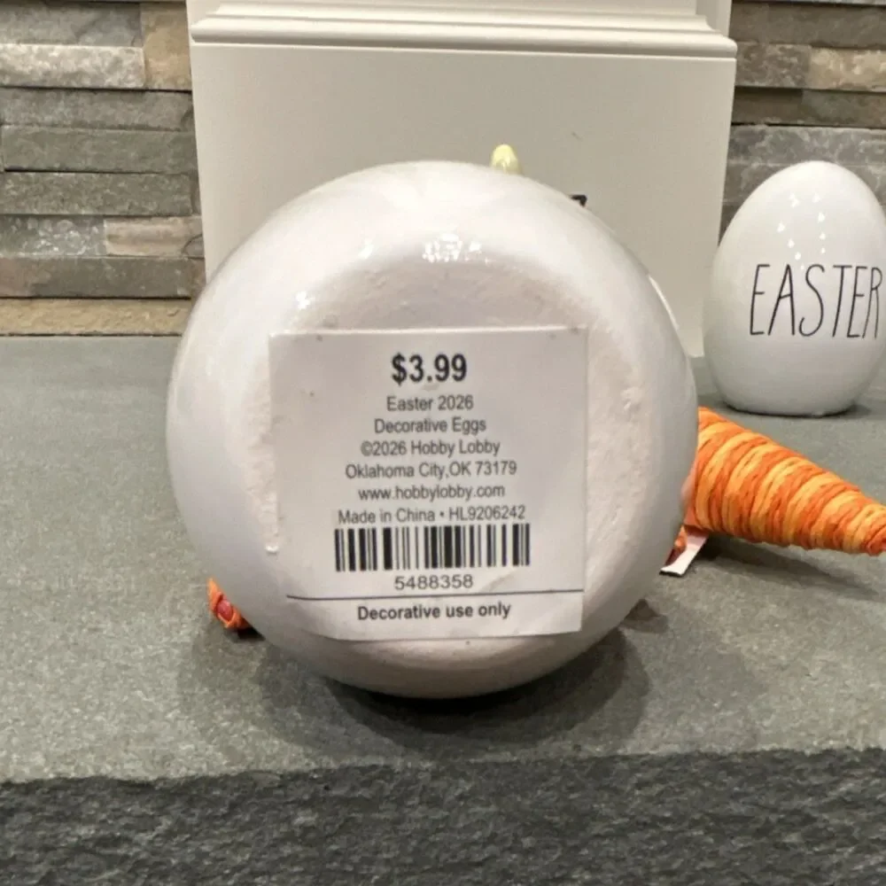 Hobby Lobby Easter Decorative Eggs Chick and Artificial Carrots Set